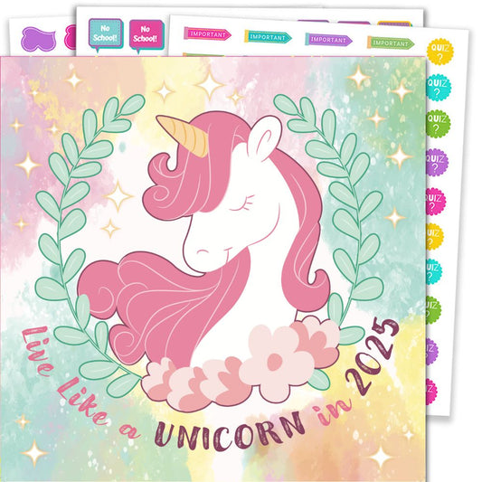 Unicorn Calendar and Planning Stickers - 2025