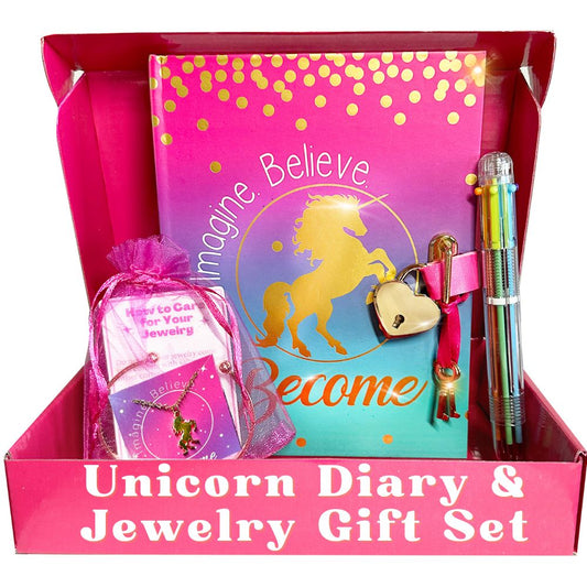 Unicorn Diary With Lock And Key – Unicorn Gift Set