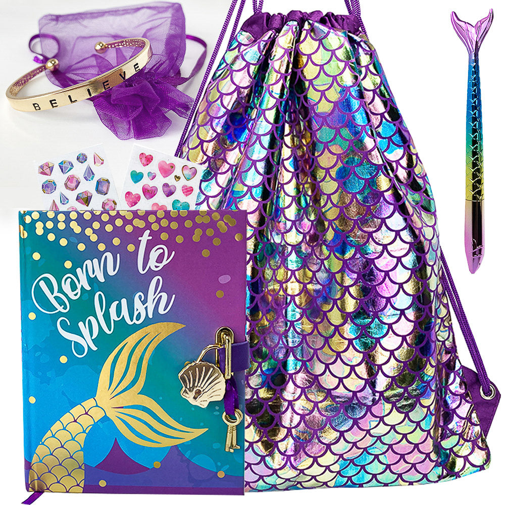 Mermaid Diary With Lock - Gift Set