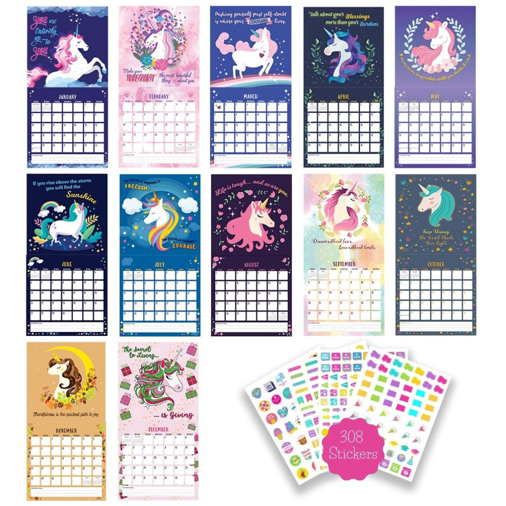 inspirational unicorn calendar